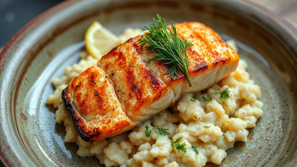 Speedy Salmon Lemon-Dill Risotto