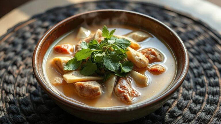 Samlor Kari: A Lighter Cambodian Coconut-Lemongrass Chicken Stew, Bursting with Fresh Herbs